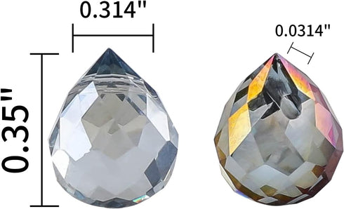 150Pcs Crystal Teardrops - Novborcz 8x9mm Top Drilled Teardrops DIY Projects Earrings Necklaces Bracelets for Jewelry Making Home Hanging Decorati...