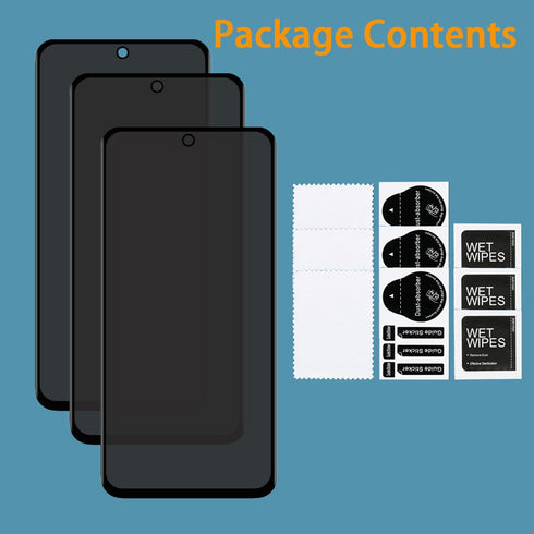 3 Pack Privacy Screen Protector for Samsung Galaxy A54 5G, Anti-Spy Tempered Glass Film, Full Coverage, Anti-Scratch, Bubble Free, Easy Installati...