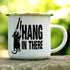 Hang in There Enamel Camping Coffee Mug, Funny Inspirational Motivationl Cat Gift Cup for Friend Coworker Women Men (12oz)...