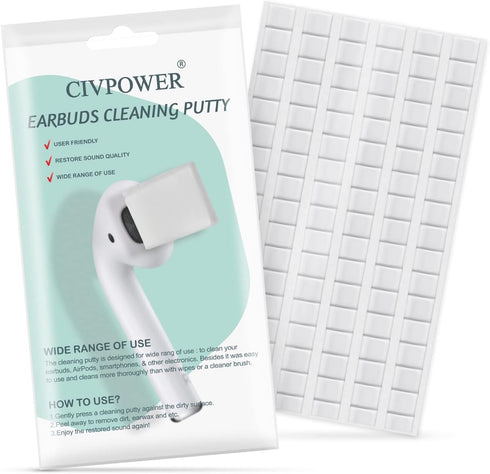 CIVPOWER Cleaner Kit for Airpods 1/2/3/Pro, Airpod Cleaning Kit Remove Ear Wax, Earbud Cleaning Putty for Bluetooth Headphones, Earphone, Charging...