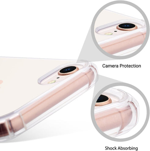 ULAK Compatible with iPhone 8 Case, iPhone SE 2022 Case, iPhone SE Case 2020, iPhone 7 Case, Hybrid TPU Shock-Absorption Anti-Scratch Bumper Hard ...