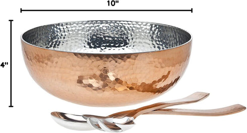 Godinger Hammered Bowl with server, Copper, 12 ounces...