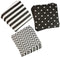 Disposable 2-ply Party Napkins, Striped Chevron Polka Dot paper beverage napkins for Birthday, Christmas or Anniversary Celebration, Cocktail Beve...