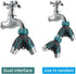 2 Pack Hose Splitter,2 Way Heavy Duty Garden Faucet,Garden Y Hose Connector Metal Body,Garden Hose Y Splitter for Outdoor and Indoor Use...