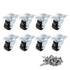 Luomorgo 1 inch Dia Swivel Caster Wheels Rubber Base with Rectangle Top Plate & Bearing Heavy Duty 8pcs...
