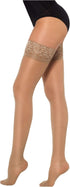 Healthweir Sheer Compression Thigh High Stockings for Women 15–20 mmHg – Medical Support Hose with Lace Silicone Band, Closed Toe – Varicose Veins...