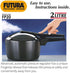 HAWKINS Futura 2 Litre Pressure Cooker, Hard Anodised Inner Lid Pressure Cooker, Small Cooker, Black (FP20)...