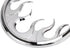 1 Pair Front Chrome Motorcycle Flame Speaker Grill Accent Trim Cover for Harley Touring Electra Street Glide Ultra Limited & Trike 2014-2023...