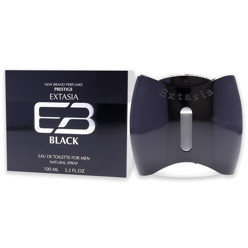 New Brand Perfumes New Brand Extasia Black EDT Spray Men 3.4 oz...