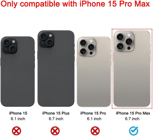OEM Back Rear Camera Lens Glass Replacement for iPhone 15 Pro Max 6.7 inches with pre-Installed Adhesive and Reparing Toolkit......