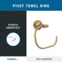Franklin Brass VOI46-BB Voisin Round Open Towel Ring Bath Hardware Accessory in Satin Gold...