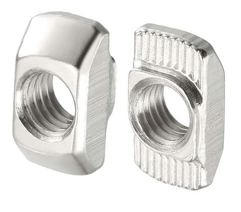 4040 Series M8 T Nuts, T Slot Nut, Hammer Head Fastener Nut, Nickel Plated Carbon Steel Nut for Aluminum Profile, 50pcs...