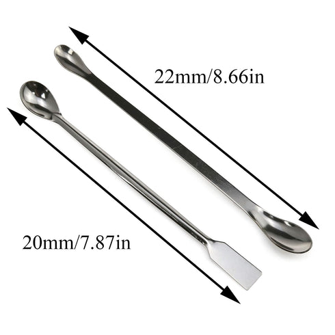 1 Set Stainless Steel Micro Lab Sampling Scoop Spatulas Combination Reagent Spoon Laboratory Supplies (Pack of 5)...