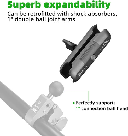 FANAUE Double Socket Arm Compatible with B Size 1" Ball Components for RAM Mounts (Medium Arm)...