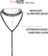 ELABEST Long Rhinestone Necklace Layered Y Necklaces Crystal Choker Necklace Dainty Wedding Bridal Bridesmaid Jewelry for Women and Girls...