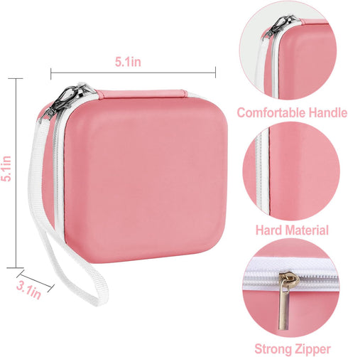 Lumus&Solem Pink Kids Camera Case for Instant Cameras - Storage Bag Compatible with Digital Video Cameras for Girls and Toddlers?Case Only?...