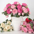 Artificial Peony Flowers Silk Peony Rose Real Touch Fake Flowers 3pcs Single Stem with 5 Heads Bouquet for Home Wedding Party Decoration (Pink)...