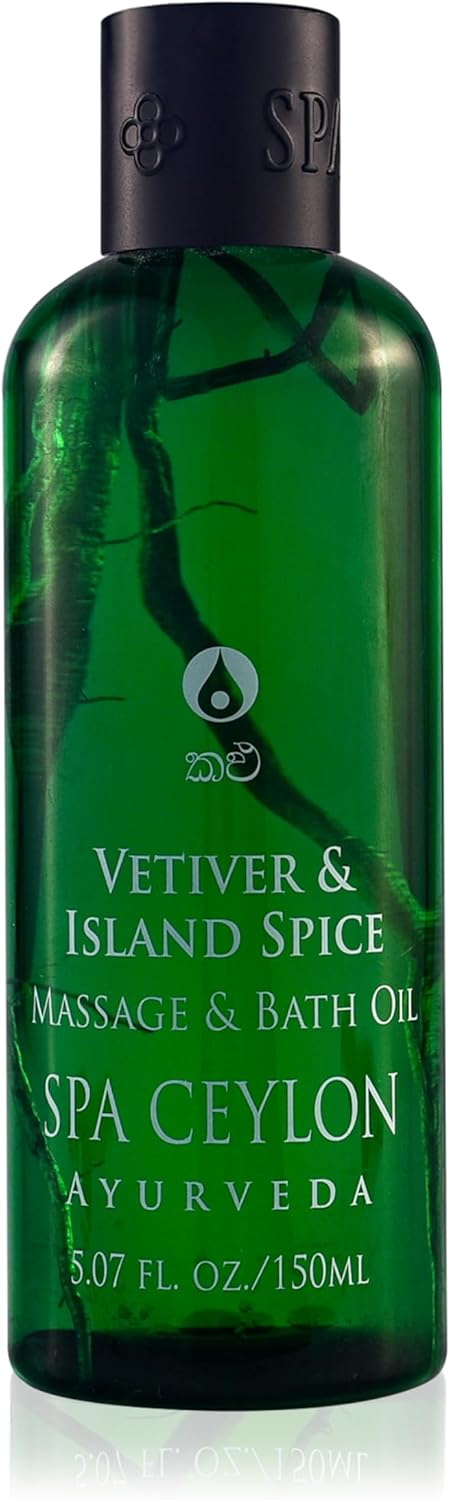 SPA CEYLON VETIVER & ISLAND SPICE Massage & Bath Oil | Ultimate Relaxation | Professional Massage oil | Body oil massage | oil for massage therapy...