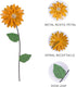 Floral Garden Stake Decor,Glow in Dark Shaking Head Outdoor Plant Pick Water Proof Metal Flower Stick for Lawn Yard Patio,Pathway Ornament,Set of ...