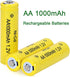 12 Counts 1.2V NI-CD AA 1000mAh Outdoor Solar Rechargeable Batteries Long Lasting for Landscape Lawn Lamps,Pathway Lights...
