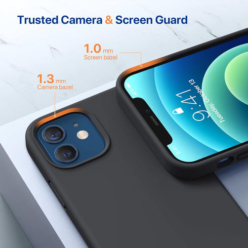 Miracase Compatible with iPhone 12 Case and iPhone 12 Pro Case, Liquid Silicone Gel Rubber Full Body Protection Shockproof Drop Protection Phone C...