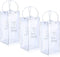 3 Pack Portable Ice Wine Bag, Collapsible Clear PVC Pouch Wine Cooler Bag, Wine Cold Bag with Handle for Champagne, Cold Beer, White Wine, Chilled...