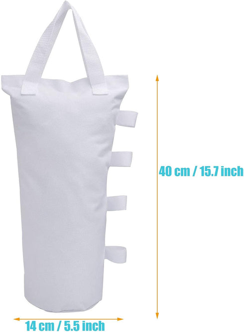 Canopy Weights Bag Leg Weight for Pop up Canopy Tent, Sand Bags for Patio Umbrella Instant Outdoor Sun Shelter (4 Pack - White)...