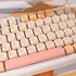 Cute Keycaps, Moa Profile Keycaps 75 Percent,PBT Double Shot Keycaps Set, Pink Round 130 Keys for Mechanical Keyboard 61/64/75/84/87/104/108 Layou...