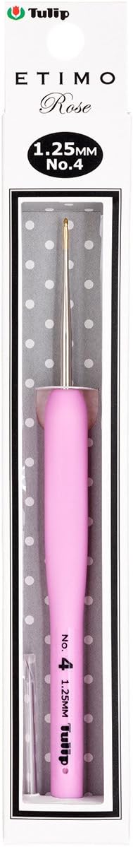 Tulip Needle Company TEL-04E Etimo Rose Steel Crochet Hook-Size 4/1.25mm...