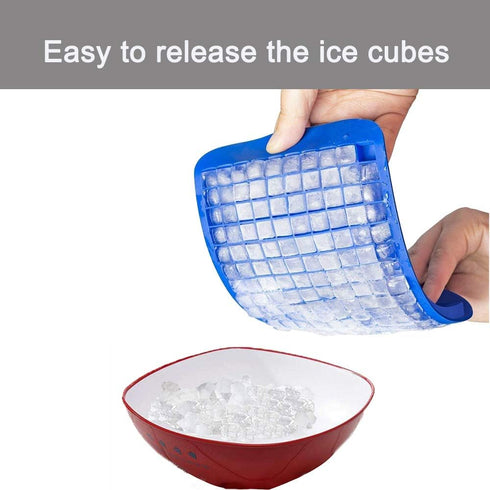 LeeYean Silicone Mini Ice Cube Trays 2 Pack, 160 Small Ice Cube Molds Easy Release Crushed Ice Cube for Chilling Whiskey Cocktail, BPA Free Flexib...