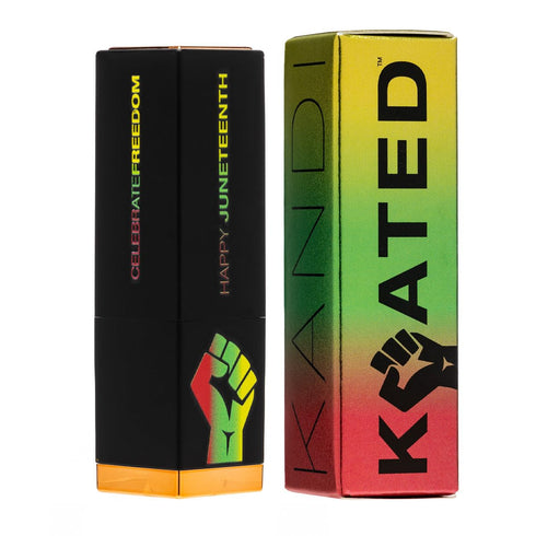 Kandi Koated Commemorative Juneteenth Lipstick - Special Edition Creamy Matte Lipstick Burruss | Creamy Texture, Rich Color, Paraben-Free, Cruelty...