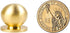 RZDEAL 4pcs 7/8" x15/16(22mmx24mm) Diameter Round Solid Brass Pulls Antique Cabinet Drawer Small Handles Modern Minimalist Handles Knobs (Gold)...