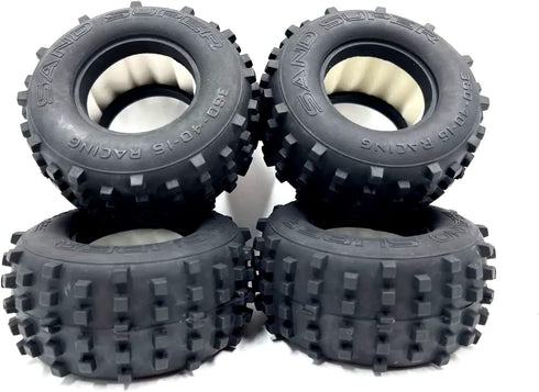 KTBL18 4pcs MT BBS Tires Tyre (83x40mm) Rubber x4 for 1/16 1/18 Scale Off Road Buggy/Truggy Truck KYOSHO Tamiya LOSI WPL WLTOYS VRX FMS FSR AXIAL ...