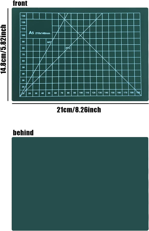 Professional Self Healing Cutting Mat A5, PVC Double Sided Non-Slip 5-layer Rotary Mat for Scrapbooking, Quilting, Sewing...