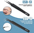 6 Pcs Precision Tweezers Set, Premium Non-Magnetic Stainless Steel Tweezer, ESD Curved of Tweezers for Electronics, Craft, Laboratory Work, Jewelr...