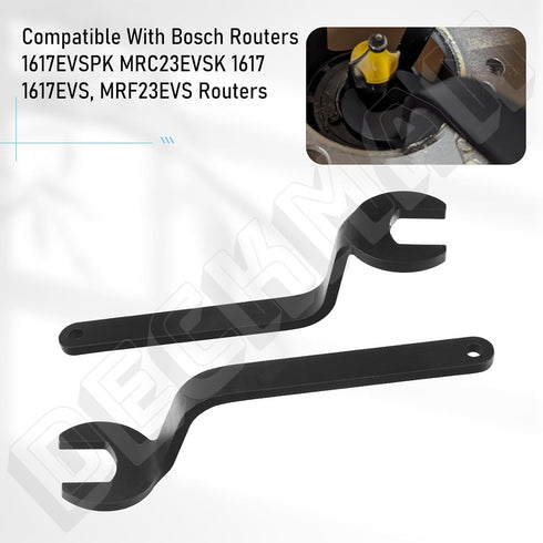 DECKMAN RA1152 Offset Wrenches for Router Bit-Changing Compatible With Bosch Routers RA1152 Offset Wrenches 1613, 1613EVS, 1617, 1617EVS, 1619EVS ...