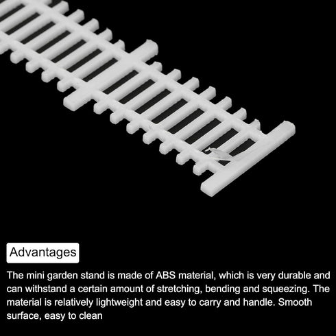 MECCANIXITY 2pcs 4.25 Inch Miniature Garden Fence, Mini Ornament Wood Picket Fence Decorative for Dollhouse, Home, DIY 0.08" White Simple Style...