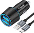 Fast USB Car Charger for Samsung Galaxy A55/A54/A53/A50/A15/A14/S24/S23/S22/S21 Plus/Ultra/S20 FE/S10/S9/S8/Note 20/A10S/A21/A31/A51 Quick Charge ...