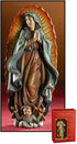 Our Lady of Guadalupe Statue Resin Figurine with Prayer Gift Box, 4 Inch...