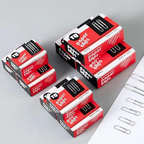6Pcs Silver Paper Clips 600 pcs, Smooth Paper Clips Silver, 1.3 Inch Paper Clips Medium Size, Paperclips Office Supplies, Small Paper Clips for Pa...