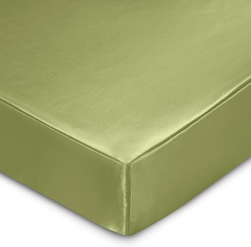 SiinvdaBZX Satin Mini Crib Sheets 38 x 24In, Silky Soft Mini Portable Crib Sheets Mattress Cover Portable Playard Sheets with 5In Deep Pocket, Gre...