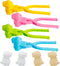4 Pcs/Set Snowball Maker Clips, Dinosaur Shaped Snow Ball Maker Clips Clamps Outdoor Winter Play Snow Toys Plastic Sand Molds Clay Tools for Kids ...