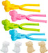 4 Pcs/Set Snowball Maker Clips, Dinosaur Shaped Snow Ball Maker Clips Clamps Outdoor Winter Play Snow Toys Plastic Sand Molds Clay Tools for Kids ...