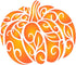 Fancy Pumpkin Stencil, 8 x 6.5 inch (L) - Decorative Halloween Thanksgiving Vegetable Pumpkin Stencils Template for Painting...