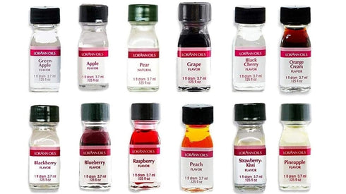 LorAnn SS Pack #4 of 12 Fruity Flavors in 1 dram bottles (.0125 fl oz - 3.7ml)...
