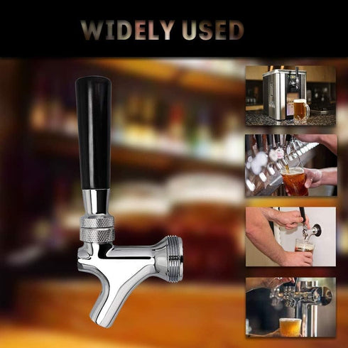 FERRODAY Stainless Steel Core Draft Beer Faucet Polished Brass Beer Faucet for Keg Tap Tower Beer Shank & Kegerator Beer Faucet Classic Beer Dispe...