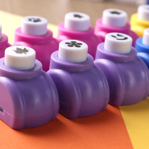 LOVEINUSA 12PCS Punch Craft Set, Hole Punch Shapes Paper Punches Scrapbooking Supplies for Kids Crafting...