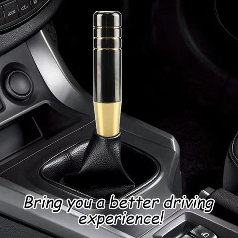 Car Gear Shift Knob Cover, Black Gold Shifting Lever, Car Shift Head Knob, Aluminum Alloy Car Gear Lever Stick Shifter Handle, Universal Car Inter...