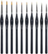 Art 10-Piece Fine Detail Paintbrush Set: Triangular Handle Artist Paint Brushes for Acrylic, Watercolor, Oil, Warhammer Figures & Miniatures - Ver...