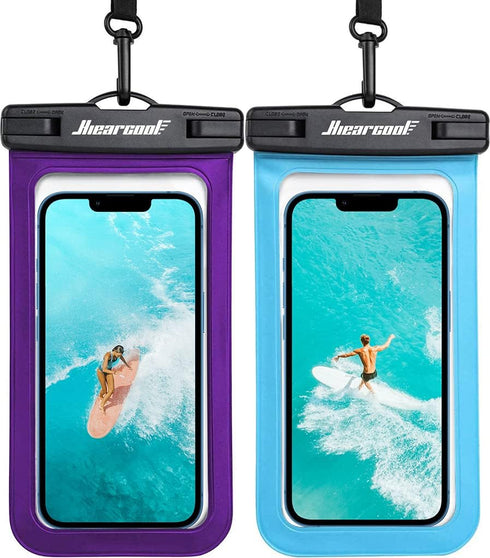 Hiearcool Universal Waterproof Phone Pouch, Dry Bag Compatible for iPhone 16 15 14 13 Pro Max XS Plus Samsung Galaxy S22 Cellphone Up to 8.3", IPX...